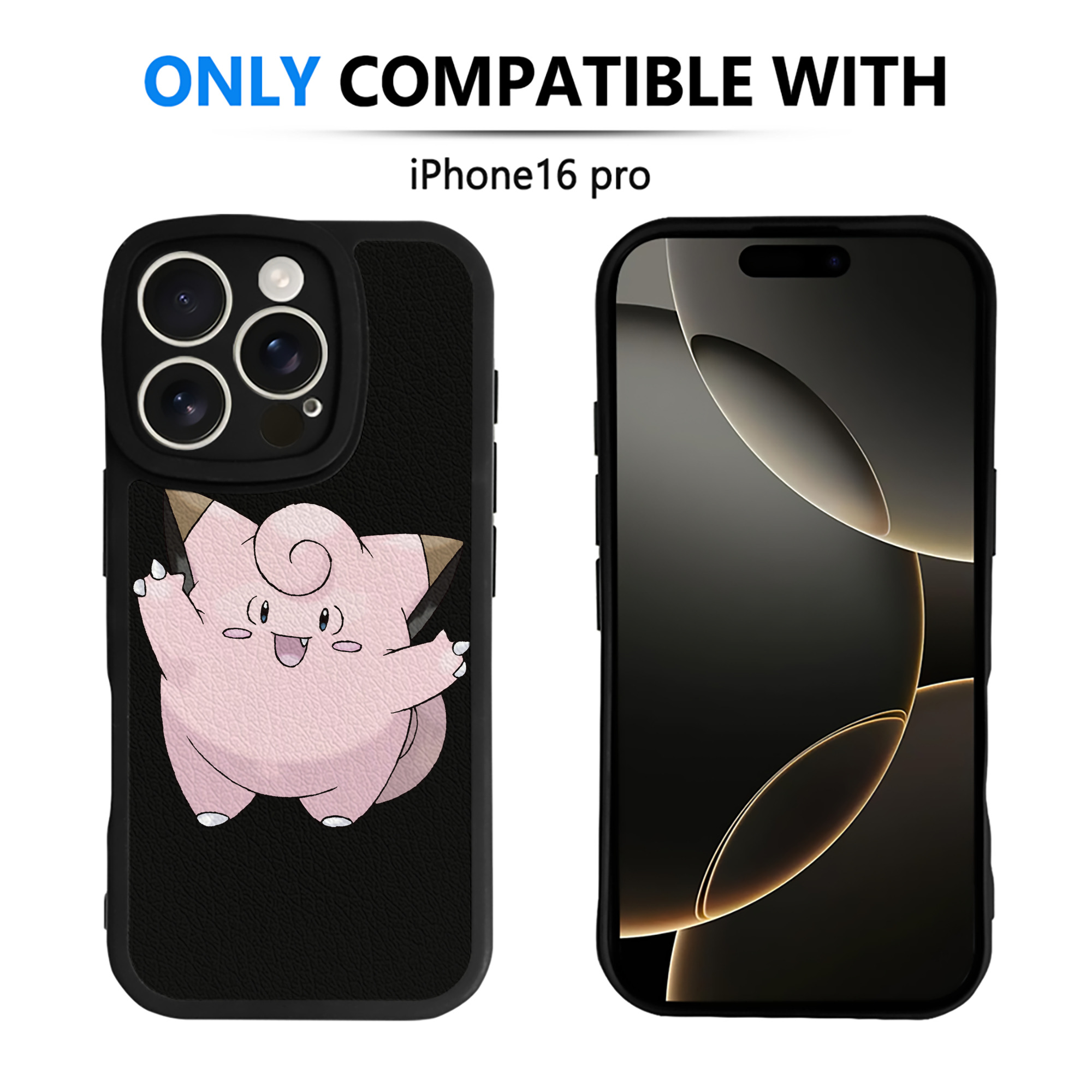 （画像用） ポケットモンスター Pokémon 【iPhone 16シリーズ対応】シリコンスマホケース（レザー調） 材質：シリコン